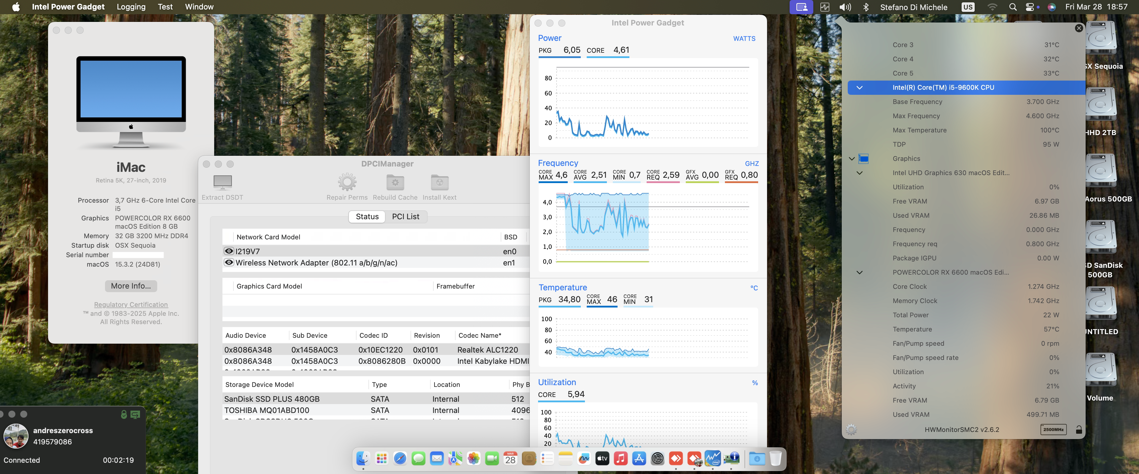 Success Hackintosh macOS Sequoia 15.3.2 Build 24D81 in Gigabyte Z390 Aorus Ultra + Intel Core i9 9900K + Gigabyte RX Vega 64
